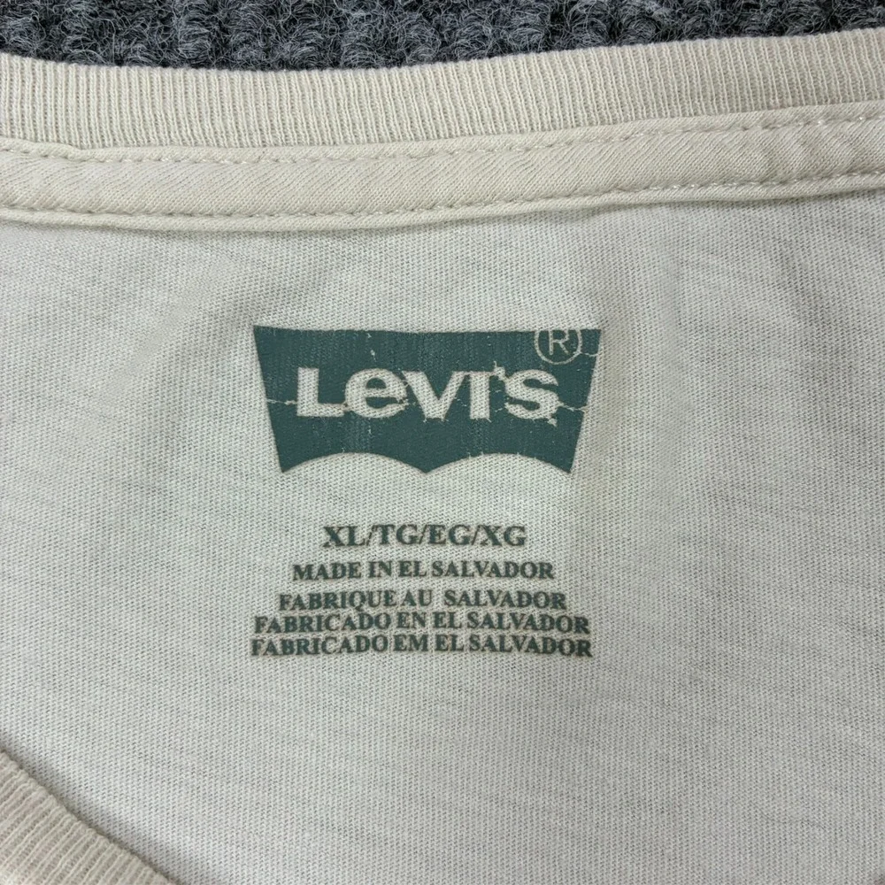 Levi's Longhorn Graphic T Shirt Mens XL Beige Western Cowboy Ranch Logo Tee